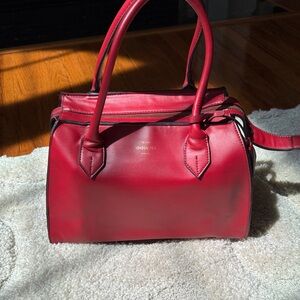 London Fog Cherry Red Satchel